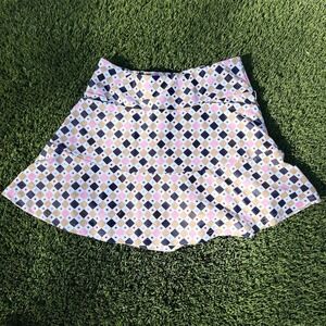 Smith Quinn Womens Skirt Size S Diamond Print Pleated Tennis Golf Athleisure